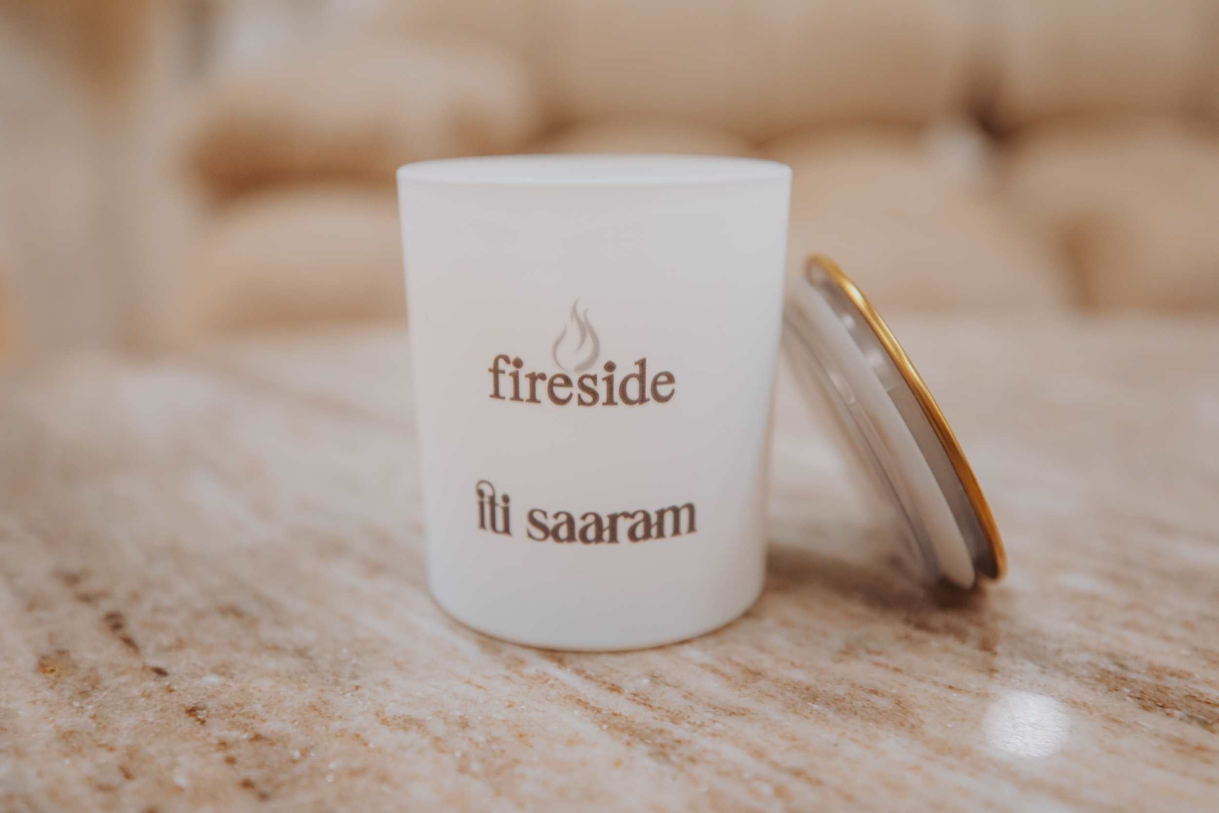 Fireside | Soy Candle with Crackling Wood Wick | Marshmallow