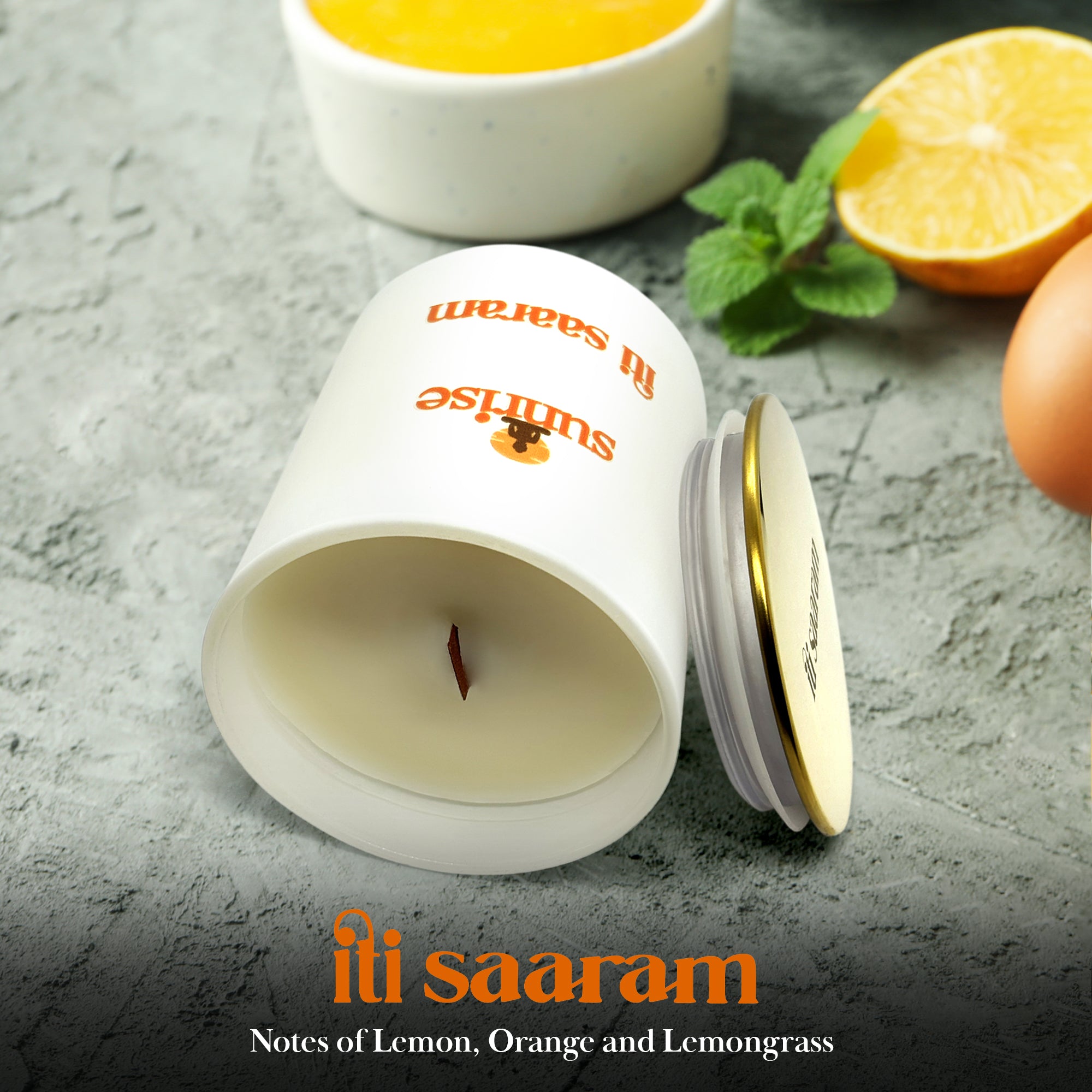 Sunrise | Clean Burning Soy Candle | Fresh Lemongrass Scent