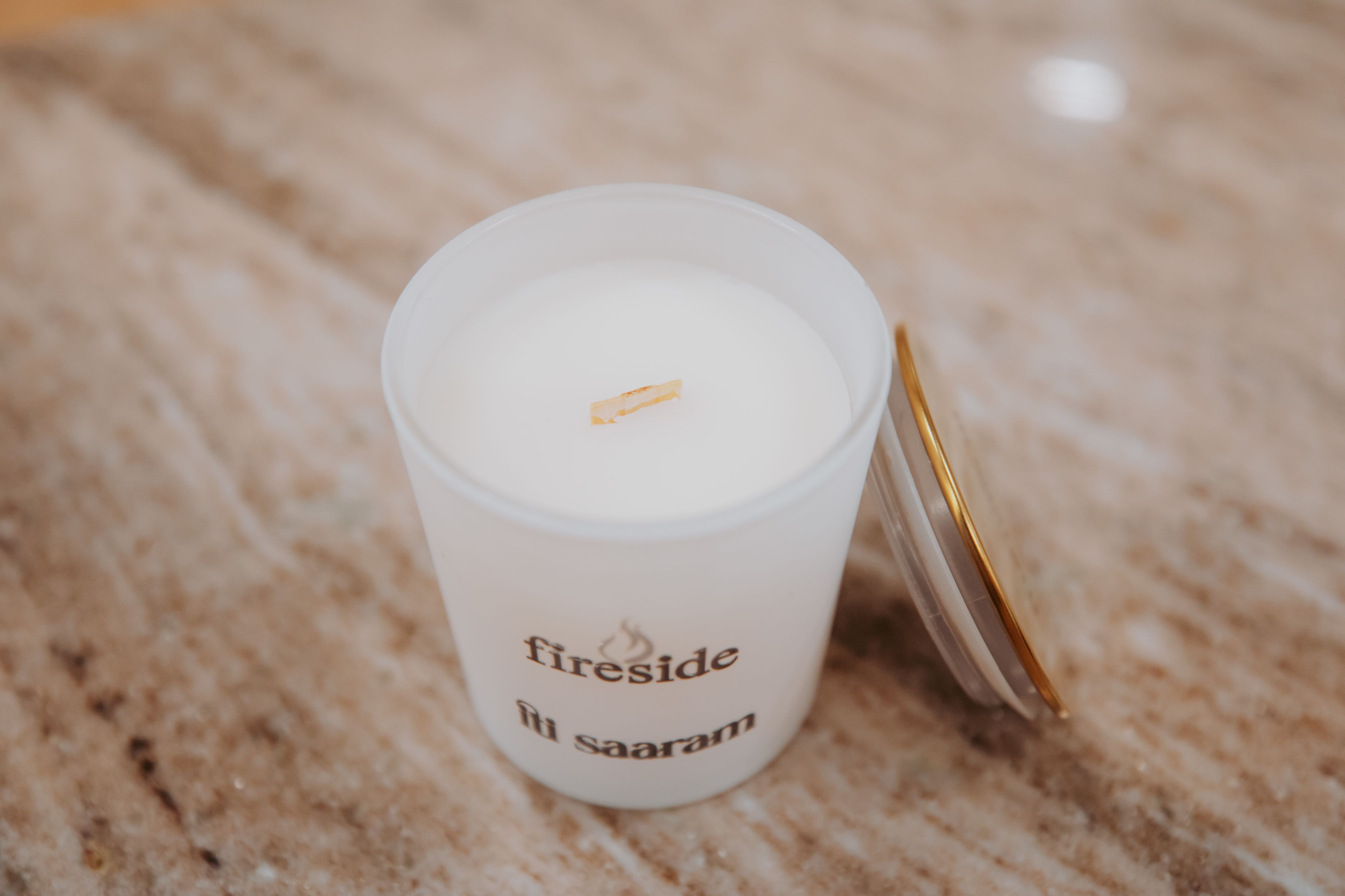 Fireside | Soy Candle with Crackling Wood Wick | Marshmallow