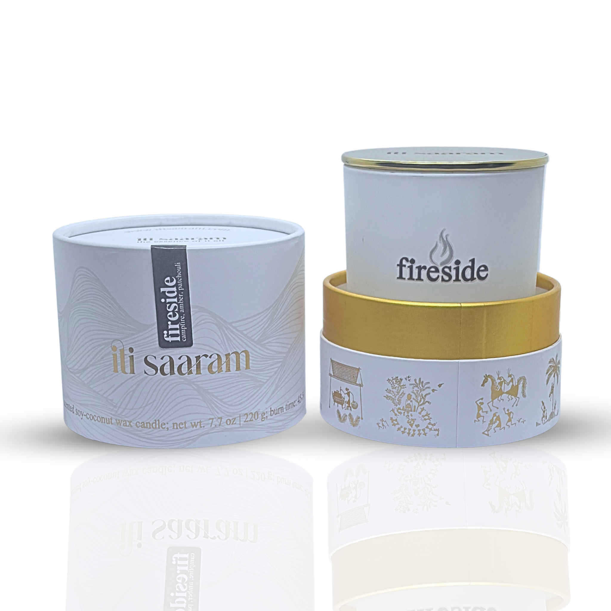 Fireside | Soy Candle with Crackling Wood Wick | Marshmallow