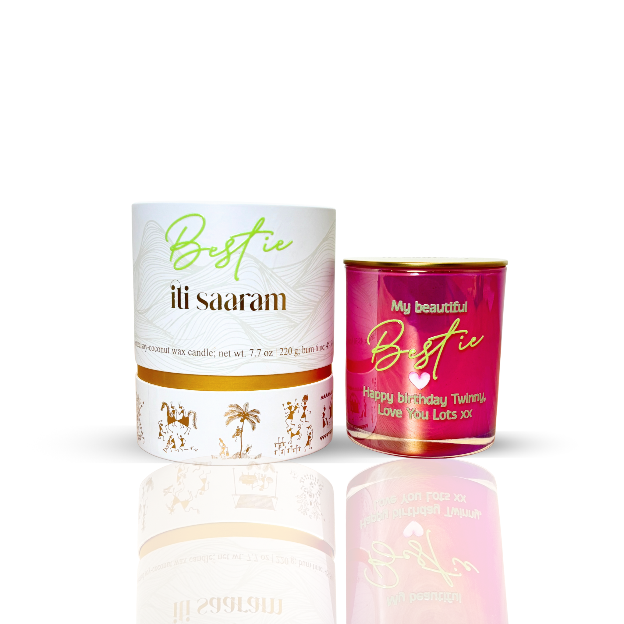 Bestie | Soy Candle Gift for Friends | Blackberry Cocktail or Unscented