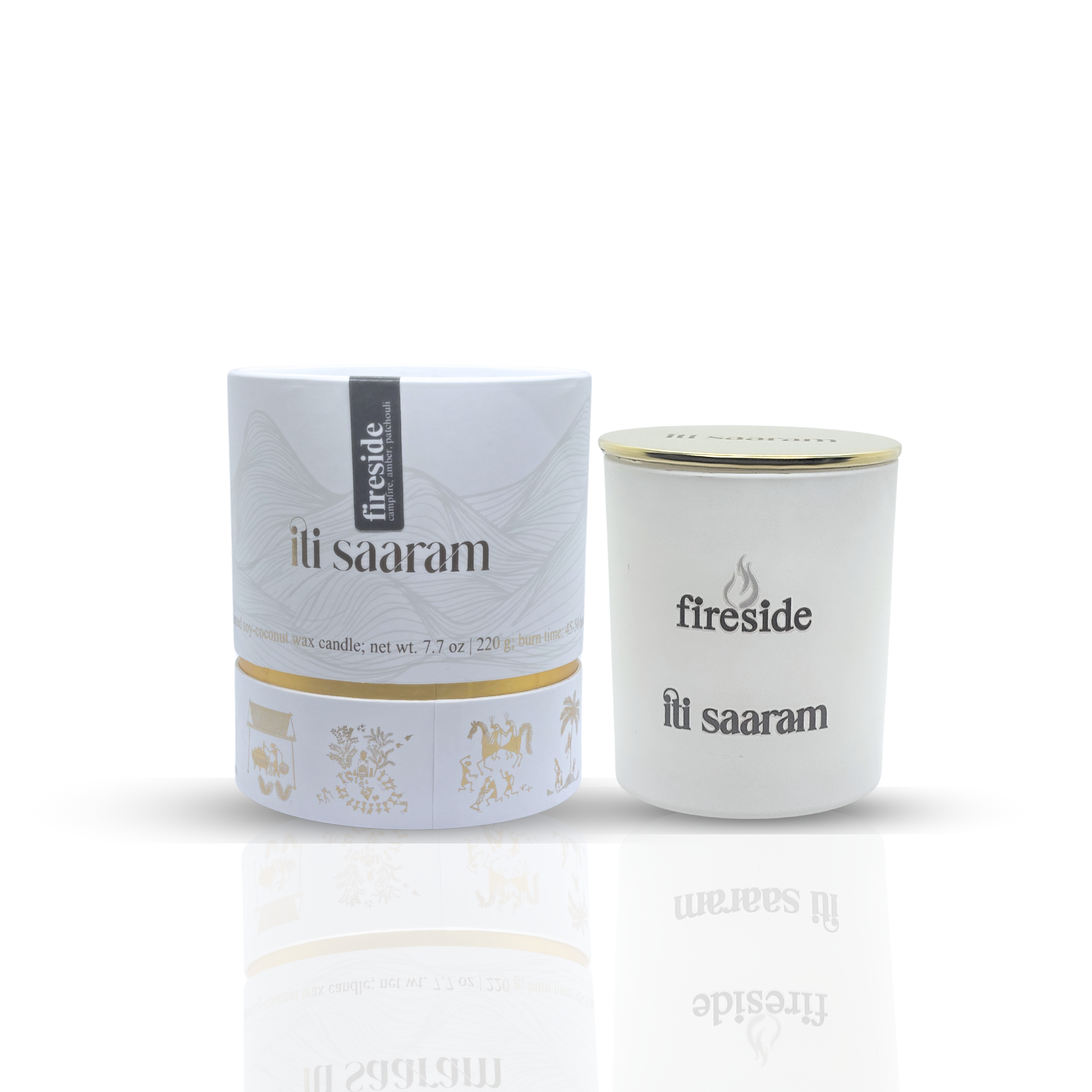 Fireside | Soy Candle with Crackling Wood Wick | Marshmallow